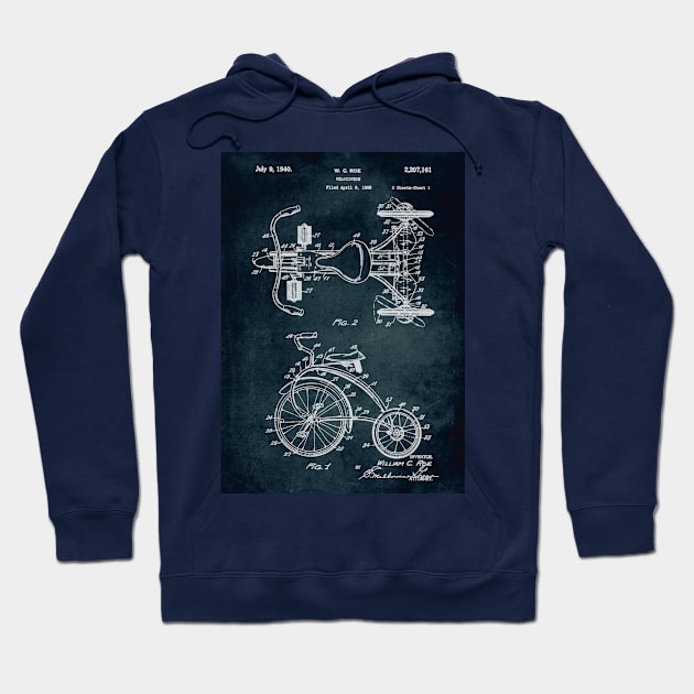 1938 - Velocipede patent Hoodie by xaviervieira